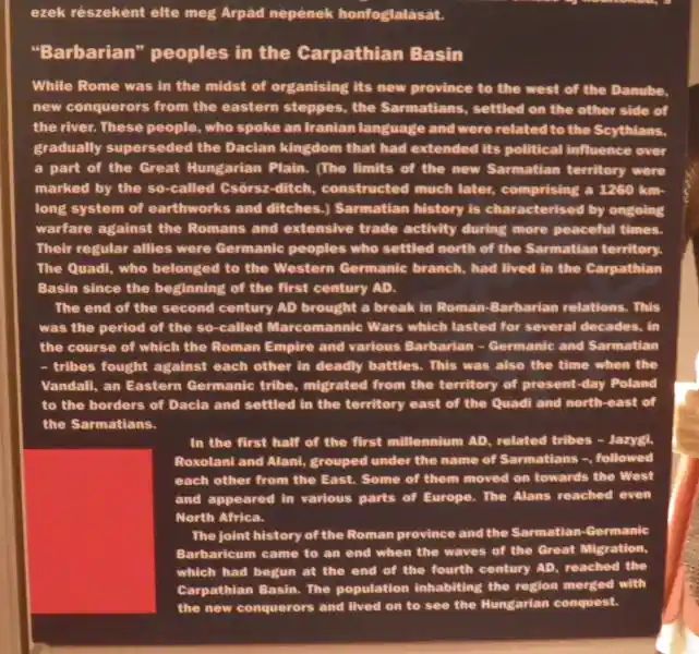 Barbarian peoples in the Carpathian Basin